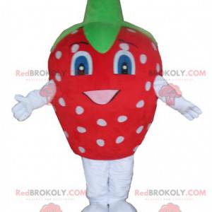 Obří bílý a zelený jahodový maskot - Redbrokoly.com