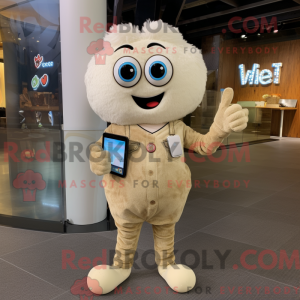 Mascot character of a Beige...