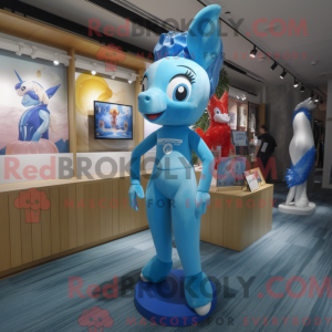 Mascot character of a Blue...