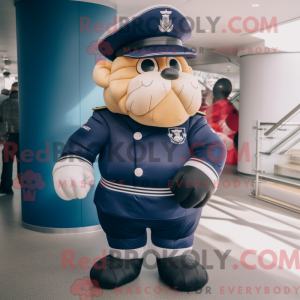 Mascot character of a Navy...