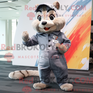 Mascot character of a Gray...