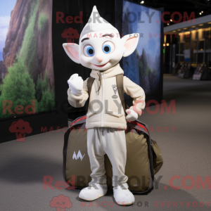 Maskottchen eines weißen...