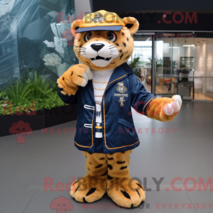 Maskot karakter af en Navy...
