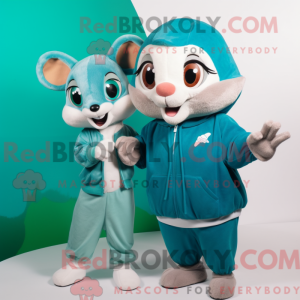 Mascot character of a Teal...