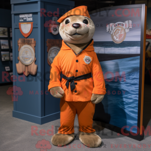 Mascottefiguur van een...