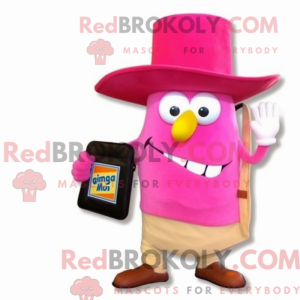 Mascot character of a Pink...