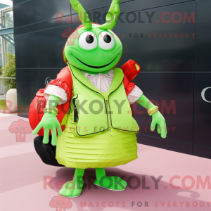 Postava maskota Lime Green...