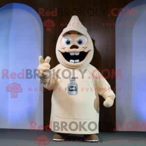 Mascot character of a Beige...