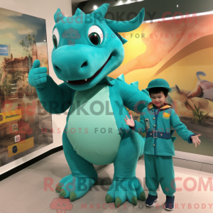 Mascot character of a Teal...