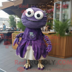 Postava maskota Purple Crab...