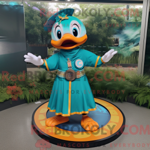 Mascot character of a Teal...