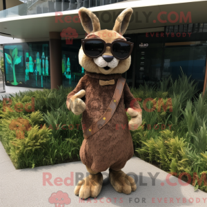 Mascot character of a Brown...