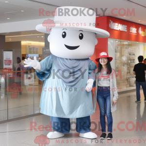 Maskot karakter af en sølv...