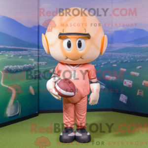 Maskotfigur af en Peach...