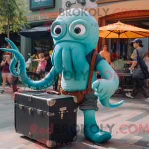 Postava maskota Teal Kraken...