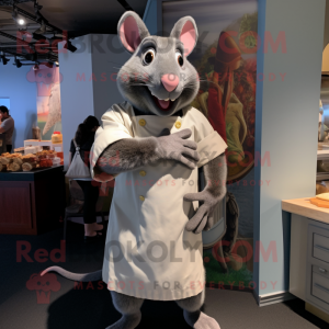 Grå Ratatouille maskot...