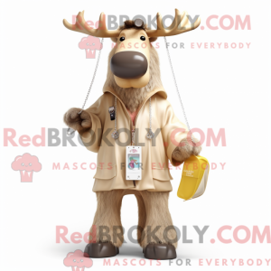 Mascot character of a Beige...