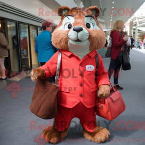 Maskottchen eines roten...