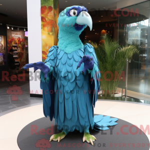Mascot character of a Cyan...