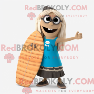 Mascot character of a Tan...