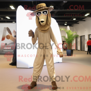 Mascot character of a Tan...