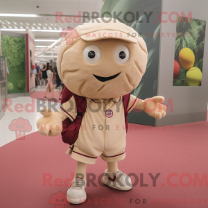 Mascot character of a Beige...