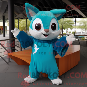 Mascot character of a Teal...