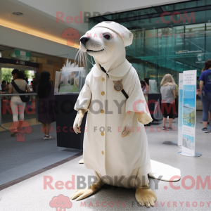 Mascot character of a White...