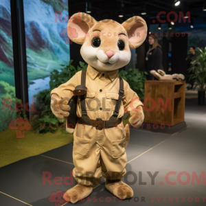 Maskot karaktär av en Tan...