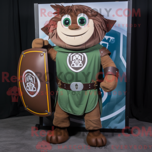 Mascot character of a Brown...