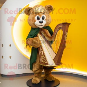 Guld Celtic Harp maskot...