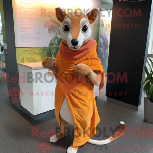 Maskotkarakter af en orange...