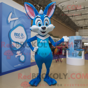 Mascot character of a Blue...