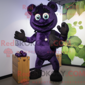 Máscara de proteção com um tipo de roupa drapeada com um body e um casaco - Mascotes da uva - REBROKO_370066 - RedBrokoly.com