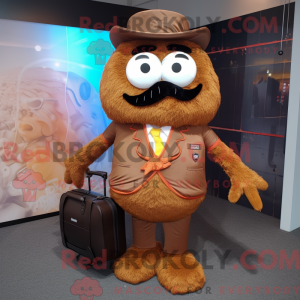 Mascot character of a Brown...