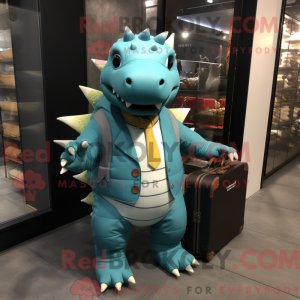 Mascot character of a Teal...