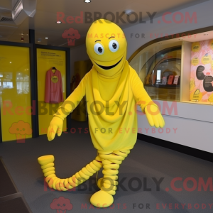 Postava maskota citronově...