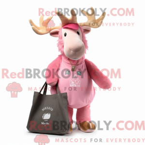 Maskotkarakter af en Pink...