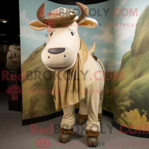 Maskot postava Tan Zebu...