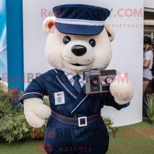 Mascot character of a Navy...