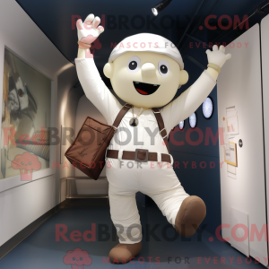 Maskot-karakter av en hvit...