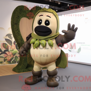 Maskotfigur af en Olive...