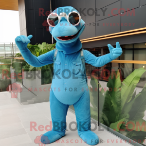 Mascot character of a Cyan...