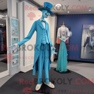 Mascot character of a Cyan...