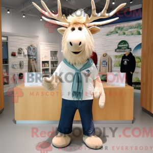 Mascot character of a Beige...