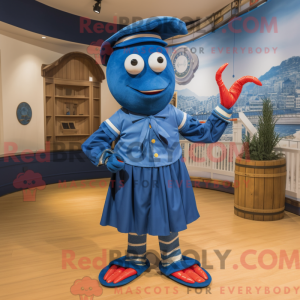 Mascot character of a Blue...