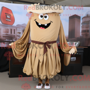 Mascot character of a Tan...