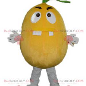 Giant lemon orange mascot looking fierce - Redbrokoly.com