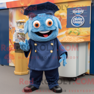 Mascot character of a Navy...