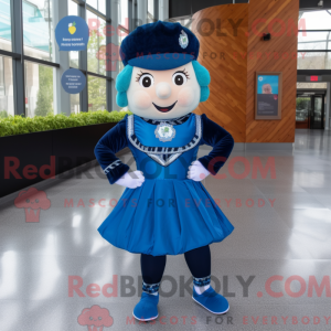 Mascot character of a Blue...